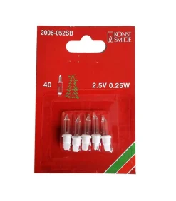 Konstsmide, guirlandes lumineuses de Noël 5 Ampoules De Rechange Enfichable Pour Guirlande Electrique, 2,5V - 0,25 W Discount