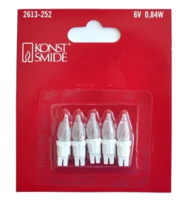 Konstsmide, guirlandes lumineuses de Noël 5 Ampoules De Rechange Givrees 6 V, 0,84W Pour Guirlande De Noël Best