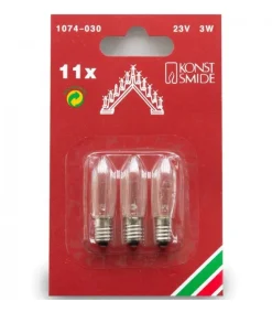 Konstsmide, guirlandes lumineuses de Noël 3 Ampoules De Rechange 23V, 3W Pour Chandelier Electrique 11 Lampes Clearance