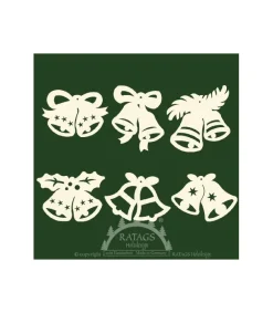 Ratags, décos de Noël lumineuses en bois 6 Clochettes Pour Décorer Le Sapin De Noël - Set N° 14 Sale