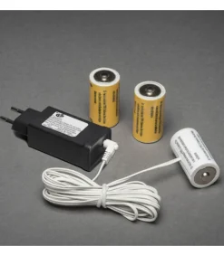 Konstsmide, guirlandes lumineuses de Noël Adaptateur Secteur Pour 3 Piles 1,5 V Lr14