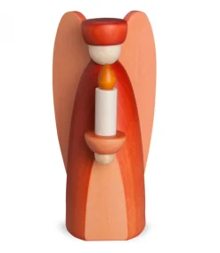 Köhler, Père Noël en bois Ange De Noël En Bois Rouge Avec Bougie Best
