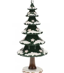 Hubrig, figurines pour enfant Arbre D'Hiver Avec Cristaux De Neige - Village De Noël Miniature New