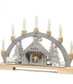 Konstsmide, guirlandes lumineuses de Noël Arche Lumineuse Led En Bois Avec Crèche De Noël, 7 Lampes, 45 Cm Hot