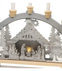 Konstsmide, guirlandes lumineuses de Noël Arche Lumineuse Led En Bois Avec Crèche De Noël, 7 Lampes, 45 Cm Hot