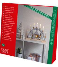 Konstsmide, guirlandes lumineuses de Noël Arche Lumineuse Led En Bois Avec Crèche De Noël, 7 Lampes, 45 Cm Hot