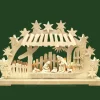 Ratags, décos de Noël lumineuses en bois Arche Lumineuse Led, Personnages Crèche De Noël En Bois Naturel Cisele Clearance