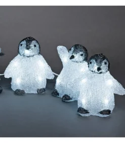 Konstsmide, guirlandes lumineuses de Noël Bebes Pingouins Lumineux Led En Acrylique, 12,5 Cm Sale