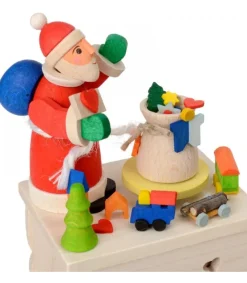 Graupner, décoration de sapin de Noël, Déco Noël enfant Boite A Musique Enfant A Manivelle, Père Noël Et Jouets Hot