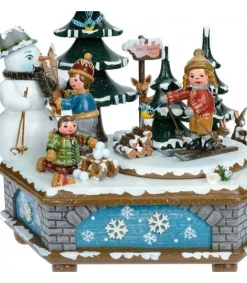 Hubrig, figurines pour enfant Boite A Musique Noël, Jeux D'Enfants Dans LÀ Neige Clearance