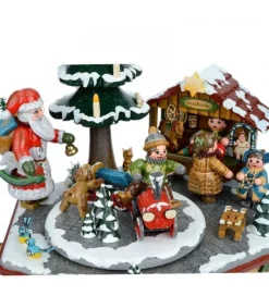 Hubrig, figurines pour enfant Boite A Musique Noël, Veillee Autour Du Sapin Clearance