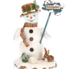 Hubrig, figurines pour enfant Bonhomme De Neige "Risque De Glisser" - Village De Noël Miniature Outlet