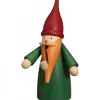Seiffener Volkskunst Bonhomme Fumeur Père Noël Manteau Vert Online