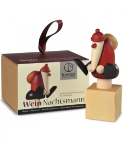 Köhler, Père Noël en bois Bouchon Pour Vin Rouge, Père Noël Outlet