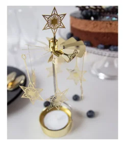 Pluto Produkter, déco de Noël Scandinave Bougeoir Carrousel Etoiles Dorees Hot