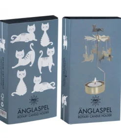 Pluto Produkter, déco de Noël Scandinave Bougeoir Carrousel Famille Chats Dores Discount