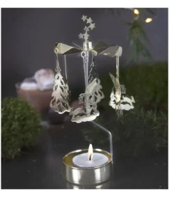 Pluto Produkter, déco de Noël Scandinave Bougeoir Carrousel Lutin Marchant Dans LÀ Neige Discount