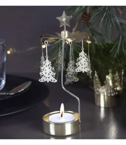 Pluto Produkter, déco de Noël Scandinave Bougeoir Carrousel Sapins De Noël Dores Sale