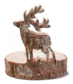 Waldfabrik, photophore en bois et étoile sapin de Noël Bougeoir En Bois Brame Du Cerf, 13 Cm Outlet