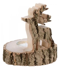 Waldfabrik, photophore en bois et étoile sapin de Noël Bougeoir En Bois Brame Du Cerf, 13 Cm Outlet