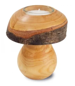 Waldfabrik, photophore en bois et étoile sapin de Noël Bougeoir En Bois, Champignon 12 Cm Outlet