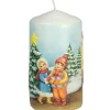 Ewa Kerzen, bougies de Noël et bougies de l'Avent Bougie Décorative De Noël, Motif Vintage Enfant Et Village Hot