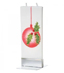 Flatyz, bougie décorative scandinave Bougie De Noël Boule Et Houx New