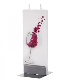 Flatyz, bougie décorative scandinave Bougie Design Verre De Vin Rouge Discount