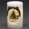 Konstsmide, guirlandes lumineuses de Noël Bougie Led Père Noël Avec Petit Chien Outlet