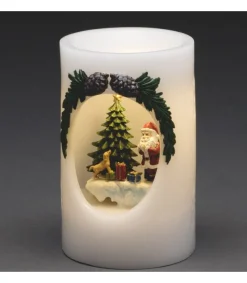 Konstsmide, guirlandes lumineuses de Noël Bougie Led Père Noël Avec Petit Chien Outlet