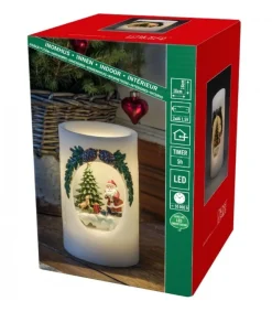 Konstsmide, guirlandes lumineuses de Noël Bougie Led Père Noël Avec Petit Chien Outlet
