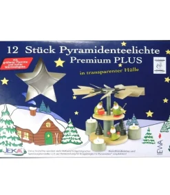 Flatyz, bougie décorative scandinave Bougies Chauffe-Plat Transparentes Pour Carrousel Noël Sale