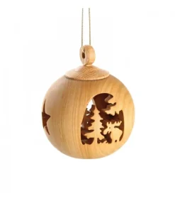 Waldfabrik, photophore en bois et étoile sapin de Noël Boule De Noël En Bois, Motif Elan, 6 Cm Sale