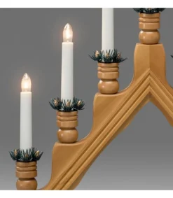 Konstsmide, guirlandes lumineuses de Noël Chandelier 7 Bougies Electriques En Bois De Chene Best