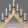 Konstsmide, guirlandes lumineuses de Noël Chandelier 7 Branches Electrique En Bois Naturel Discount