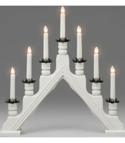 Konstsmide, guirlandes lumineuses de Noël Chandelier Blanc À 7 Branches, Bougies Electriques Online