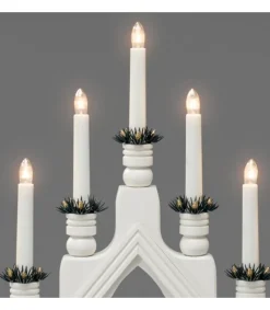 Konstsmide, guirlandes lumineuses de Noël Chandelier Blanc À 7 Branches, Bougies Electriques Online