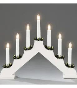 Konstsmide, guirlandes lumineuses de Noël Chandelier De Noël Blanc, 7 Branches Clearance