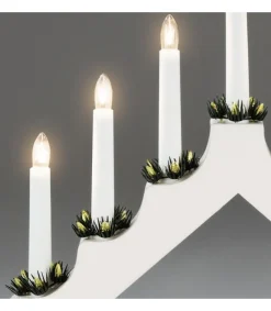 Konstsmide, guirlandes lumineuses de Noël Chandelier De Noël Blanc, 7 Branches Clearance