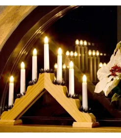 Konstsmide, guirlandes lumineuses de Noël Chandelier De Noël En Bois Naturel Clearance