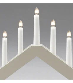 Konstsmide, guirlandes lumineuses de Noël Chandelier Scandinave En Bois, Laque Beige Mat Hot