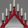 Konstsmide, guirlandes lumineuses de Noël Chandelier Suedois Rouge À 7 Branches Outlet