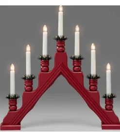Konstsmide, guirlandes lumineuses de Noël Chandelier Suedois Rouge À 7 Branches Outlet