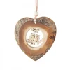 Waldfabrik, photophore en bois et étoile sapin de Noël Coeur En Bois A Suspendre Motif Cisele Hiboux, 7 Cm Discount