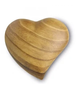 Waldfabrik, photophore en bois et étoile sapin de Noël Coeur En Bois Asymetrique, 5 Cm Clearance