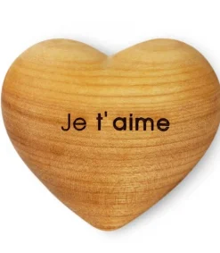 Waldfabrik, photophore en bois et étoile sapin de Noël Coeur En Bois, Je T'Aime, 6 Cm Hot