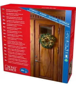 Konstsmide, guirlandes lumineuses de Noël Couronne De Noël Lumineuse Sapin, 45 Cm New