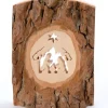 Waldfabrik, photophore en bois et étoile sapin de Noël Crèche A Poser En Ecorce De Bois, 11 Cm Online