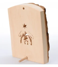 Waldfabrik, photophore en bois et étoile sapin de Noël Crèche A Poser En Ecorce De Bois, 11 Cm Online