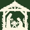 Ratags, décos de Noël lumineuses en bois Crèche De Noël A Suspendre, Etable Sale